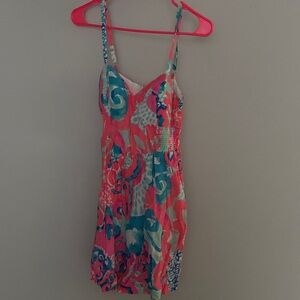 Lilly Pulitzer Pink and Blue Mini Dress